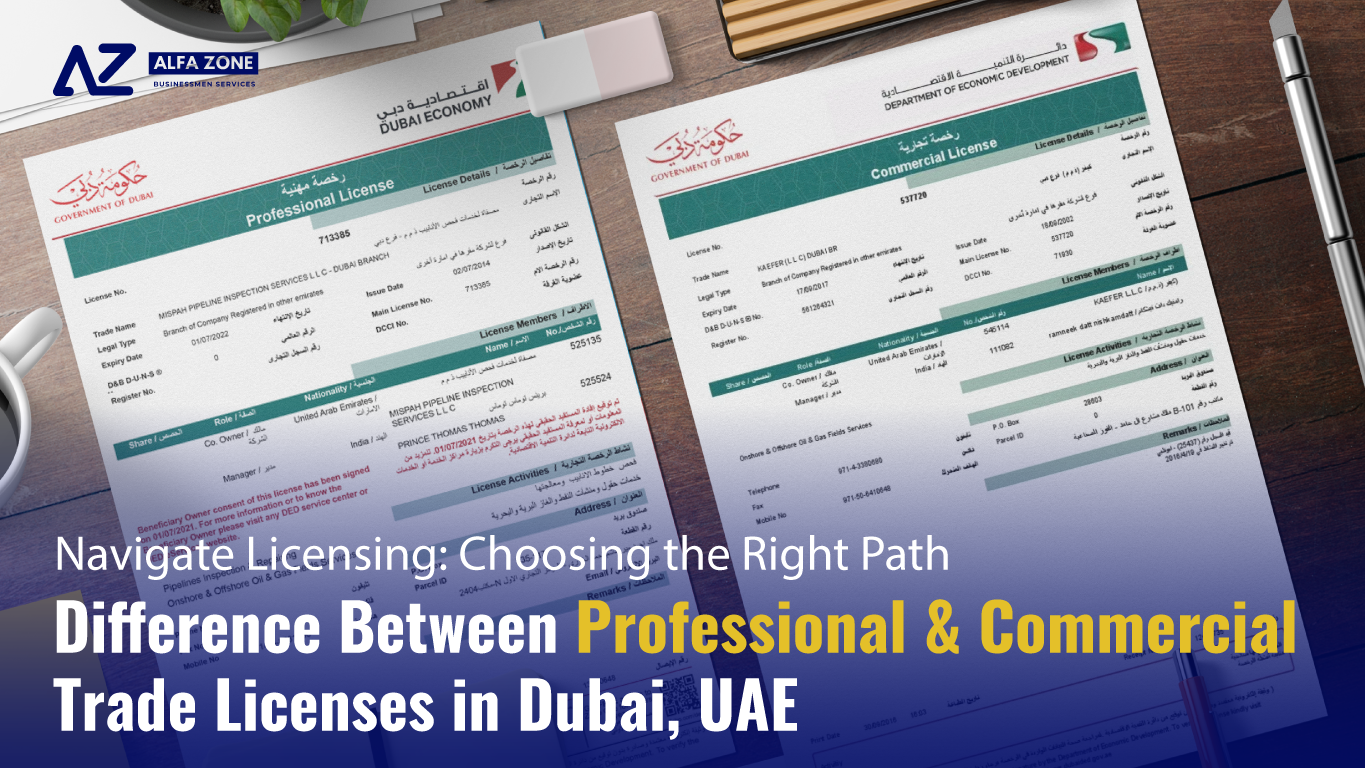 Professional and Commercial Trade License in Dubai